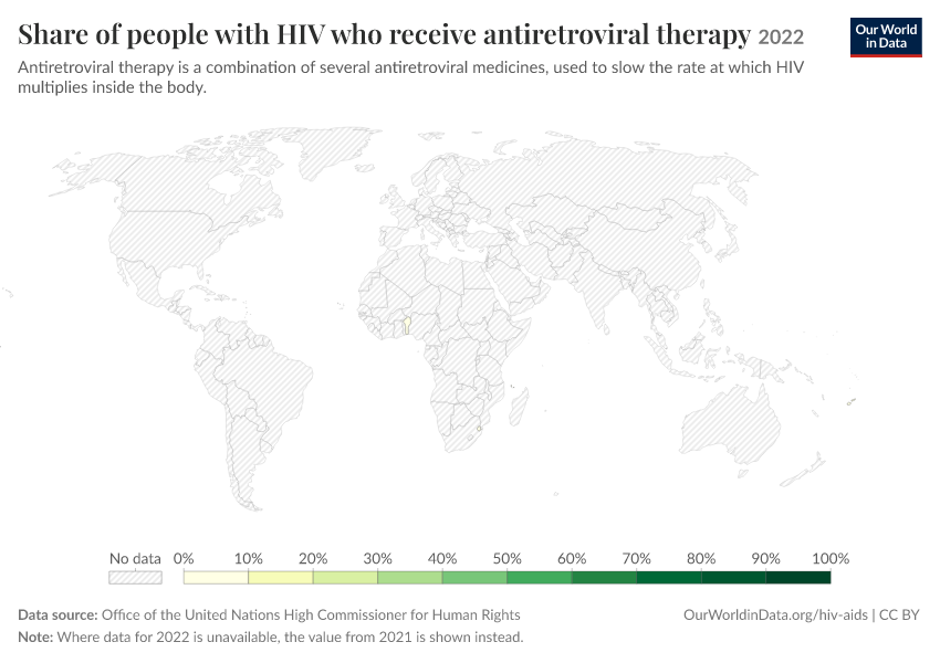 A thumbnail of the "Share of people with HIV who receive antiretroviral therapy" chart