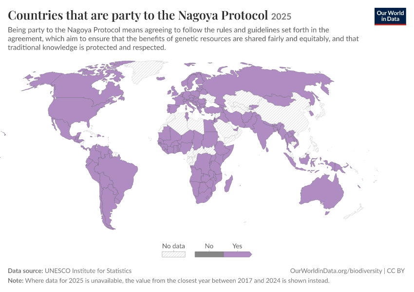 A thumbnail of the "Countries that are party to the Nagoya Protocol" chart