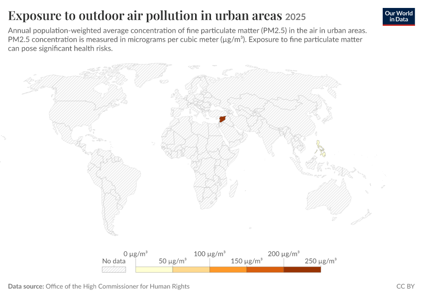 A thumbnail of the "Exposure to outdoor air pollution in urban areas" chart