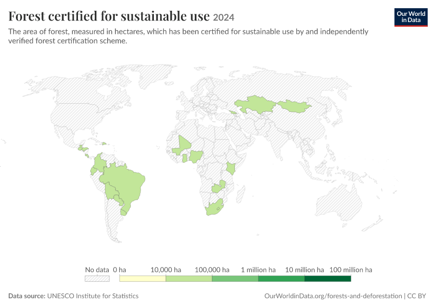 A thumbnail of the "Forest certified for sustainable use" chart