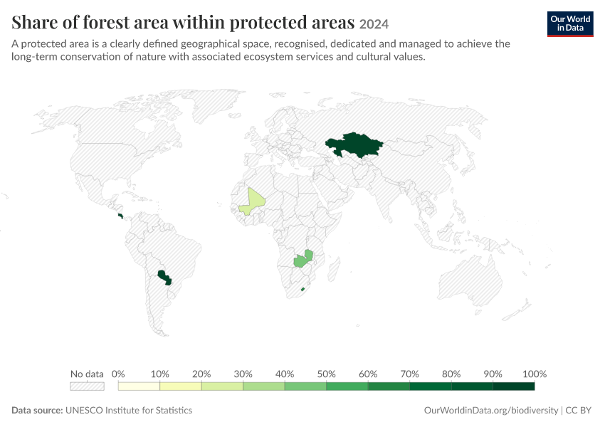 A thumbnail of the "Share of forest area within protected areas" chart