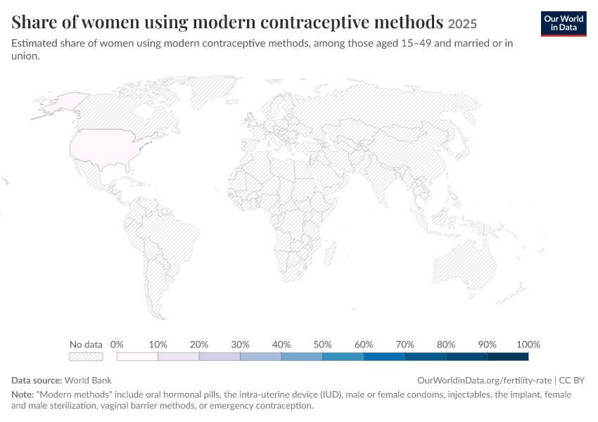 A thumbnail of the "Share of women using modern contraceptive methods" chart